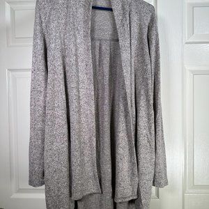 Lazy Sundays Open Gray Knitted Sweater - Small